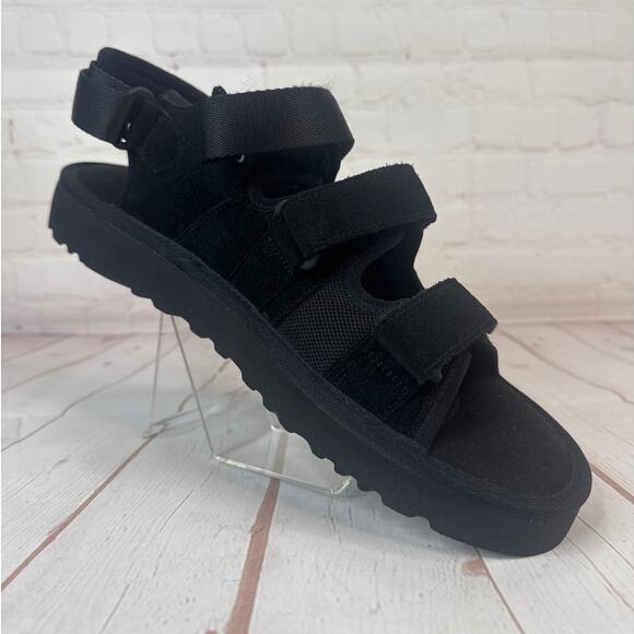 Ugg Goldencoast Multistrap Black Suede Sandals Mens Size 13 (S/N 1153095) main image 9